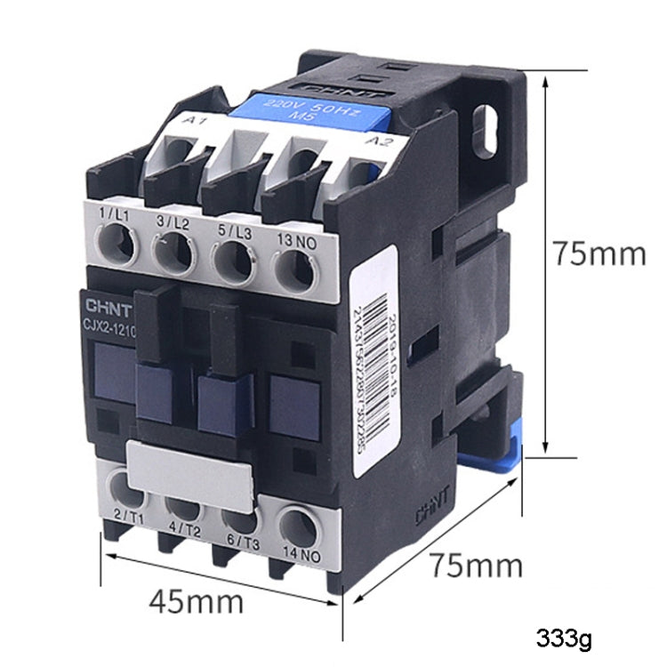 CHNT CJX2-1210 12A 220V Silver Alloy Contacts Multi-Purpose Single-Phase AC Contactor - Relays by CHNT | Online Shopping South Africa | PMC Jewellery | Buy Now Pay Later Mobicred