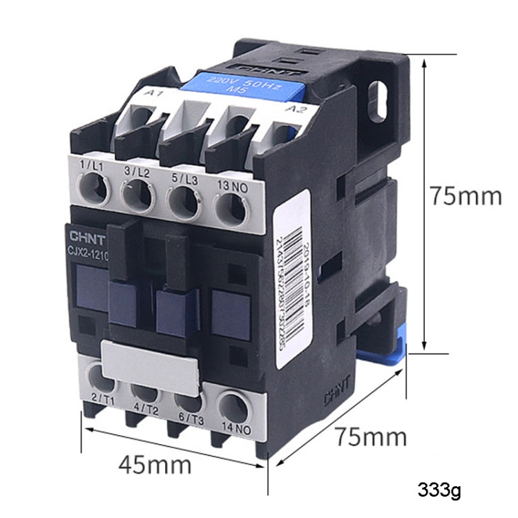 CHNT CJX2-1201 12A 220V Silver Alloy Contacts Multi-Purpose Single-Phase AC Contactor - Relays by CHNT | Online Shopping South Africa | PMC Jewellery | Buy Now Pay Later Mobicred