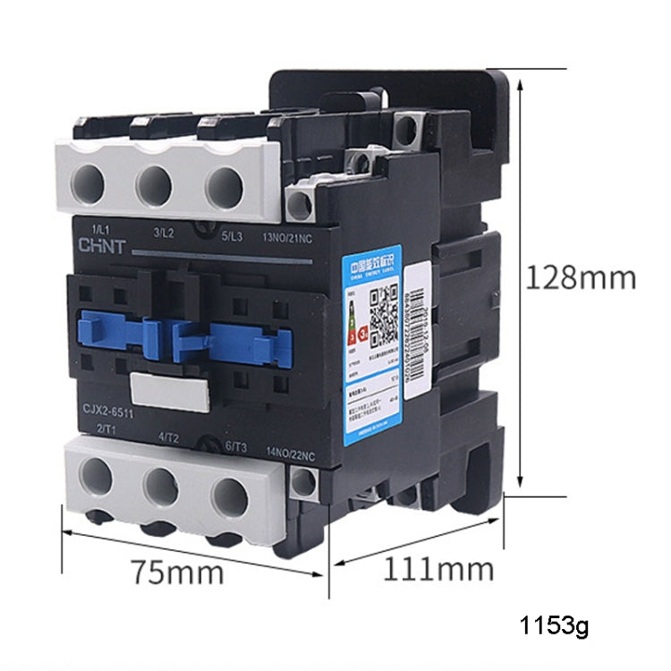 CHNT CJX2-6511 65A 220V Silver Alloy Contacts Multi-Purpose Single-Phase AC Contactor - free shipping - PMC TechLife - Order now!