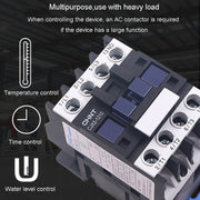 CHNT CJX2-2510 25A 220V Silver Alloy Contacts Multi-Purpose Single-Phase AC Contactor