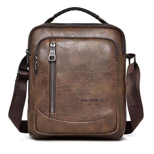 WEIXIER D288 Large Capacity Casual Crossbody Bag Business Waterproof Single Shoulder Packs(Dark Brown) - Single-shoulder Bags by WEIXIER | Online Shopping South Africa | PMC Jewellery | Buy Now Pay Later Mobicred