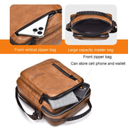 WEIXIER D288 Large Capacity Casual Crossbody Bag Business Water-resistant Single Shoulder Packs(Dark Brown)