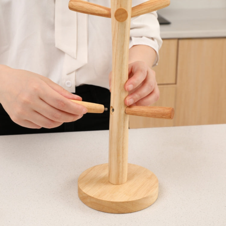 Small Rubber Wood Drawing Cup Frame Home Coffee Tea Cup Frame Drain Storage Shelf - free shipping - PMc TechLife - Order now!