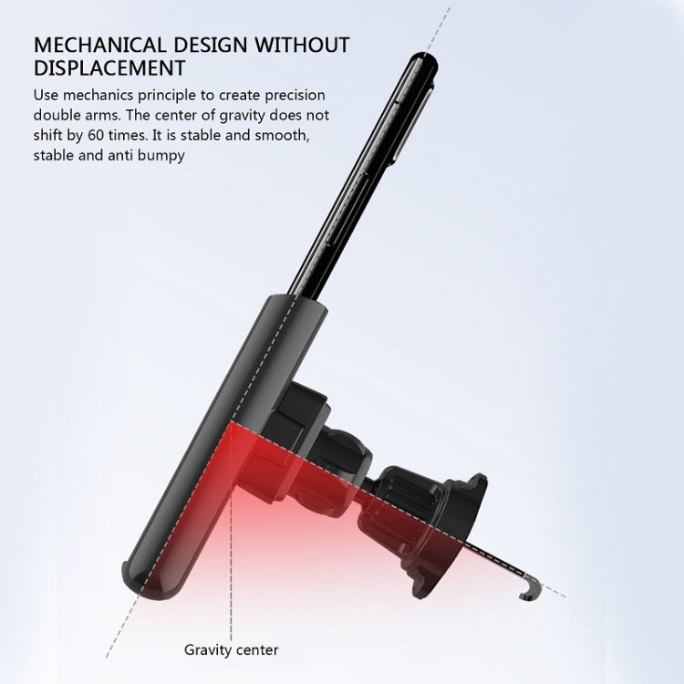 Car Air Outlet Rotatable Snap-on Base Mobile Phone Navigation Bracket(Silver) - Car Holders by PMC TechLife | Online Shopping South Africa | PMC TechLife | Buy Now Pay Later Mobicred