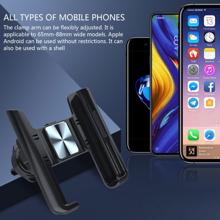 Car Air Outlet Rotatable Snap-on Base Mobile Phone Navigation Bracket(Silver) - Car Holders by PMC TechLife | Online Shopping South Africa | PMC TechLife | Buy Now Pay Later Mobicred