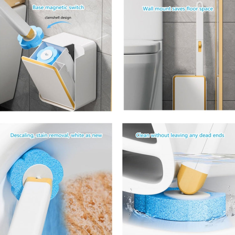 With 12pcs Marine Incense Brush Head Disposable Toilet Brush Set Wall-mounted Throwable Bathroom Cleaning Brush With Cleaning Solution - Cleaning Tools by PMC Jewellery | Online Shopping South Africa | PMC Jewellery | Buy Now Pay Later Mobicred