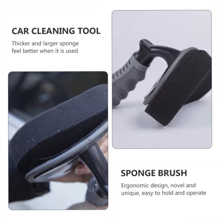 Durable Car Tire Waxing Curved Sponge Brush(Sponge+Handle) - Polishing Machine & Accessories by PMC TechLife | Online Shopping South Africa | PMC TechLife | Buy Now Pay Later Mobicred
