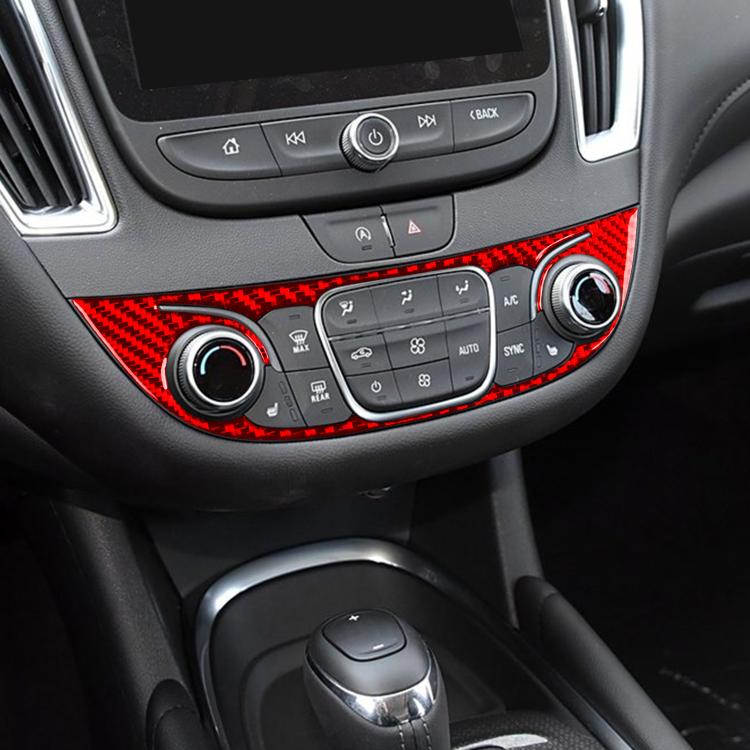 For Chevrolet Malibu 2016-2022 B Model Left-hand Drive Center Control Knob Panel Sticker(Red) - Car Interior Mouldings by PMc TechLife | Online Shopping South Africa | PMc TechLife | Buy Now Pay Later Mobicred