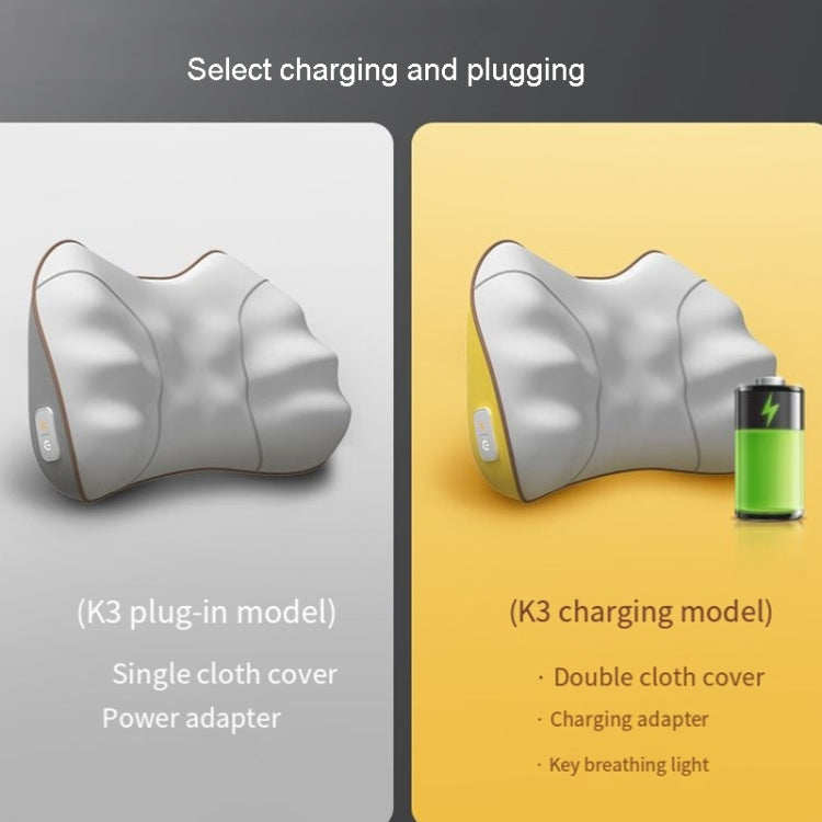 Waist And Back Massager Lumbar Vertebra Car Neck Massage Pillow, Specification: Wired Model Yellow