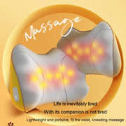 Waist And Back Massager Lumbar Vertebra Car Neck Massage Pillow, Specification: Charging Model Yellow