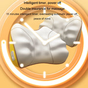 Waist And Back Massager Lumbar Vertebra Car Neck Massage Pillow, Specification: Charging Model Gray