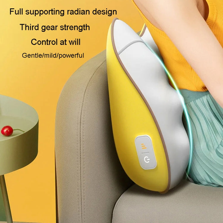Waist And Back Massager Lumbar Vertebra Car Neck Massage Pillow, Specification: Wired Model Yellow