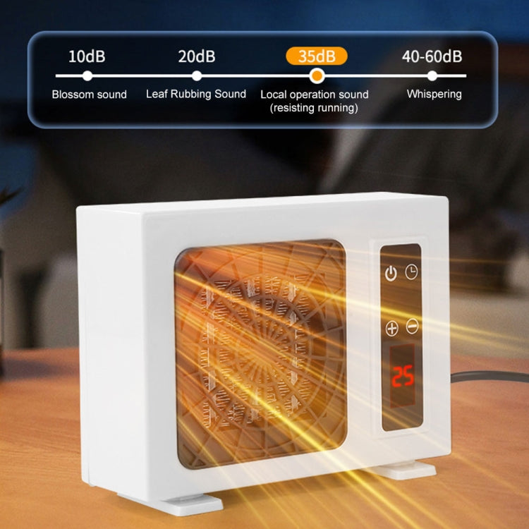 600W Desktop Electric Heater PTC Fast Heating Energy Saving Warm Fan With Remote Control(EU Plug)