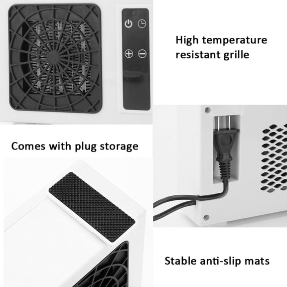 600W Desktop Electric Heater PTC Fast Heating Energy Saving Warm Fan With Remote Control(EU Plug)