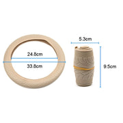 For 36cm-40cm Diameter Steering Wheel Car Silicone Protective Cover Wear Resistant Non-Slip Tire Pattern Driving Grip Sleeve(Black)