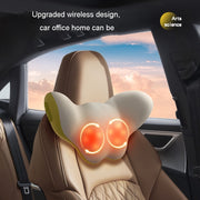 Multi-Function Lumbar Massager Car Cervical Hot Waist Massage Pillow, Specification: Charging Model Yellow