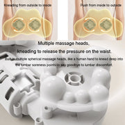 Multi-Function Lumbar Massager Car Cervical Hot Waist Massage Pillow, Specification: Charging Model Yellow