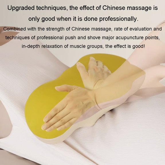 Multi-Function Lumbar Massager Car Cervical Hot Waist Massage Pillow, Specification: Charging Model Yellow