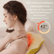 Multi-Function Lumbar Massager Car Cervical Hot Waist Massage Pillow, Specification: Charging Model Gray