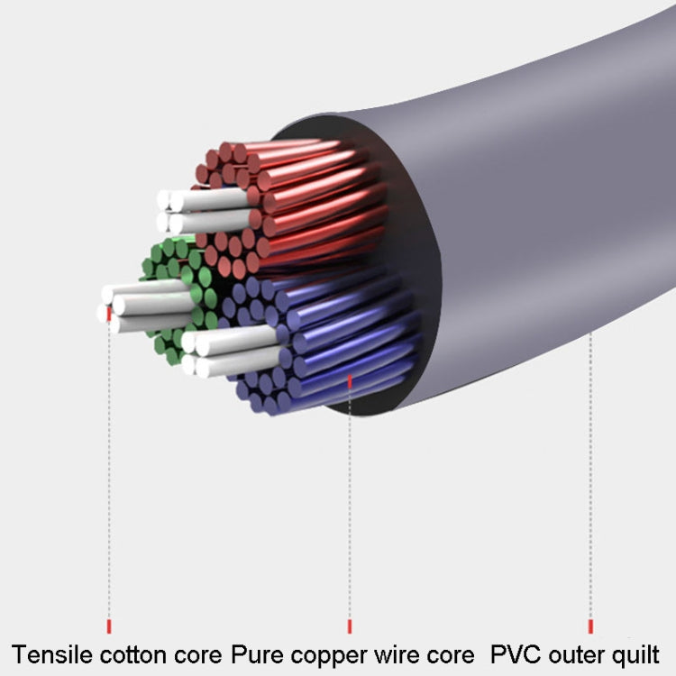 JINGHUA A240 3.5mm Male To Male Audio Cable Cell Phone Car Stereo Microphone Connection Wire, Size: 30m(Gray)