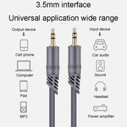 JINGHUA A240 3.5mm Male To Male Audio Cable Cell Phone Car Stereo Microphone Connection Wire, Size: 30m(Gray)