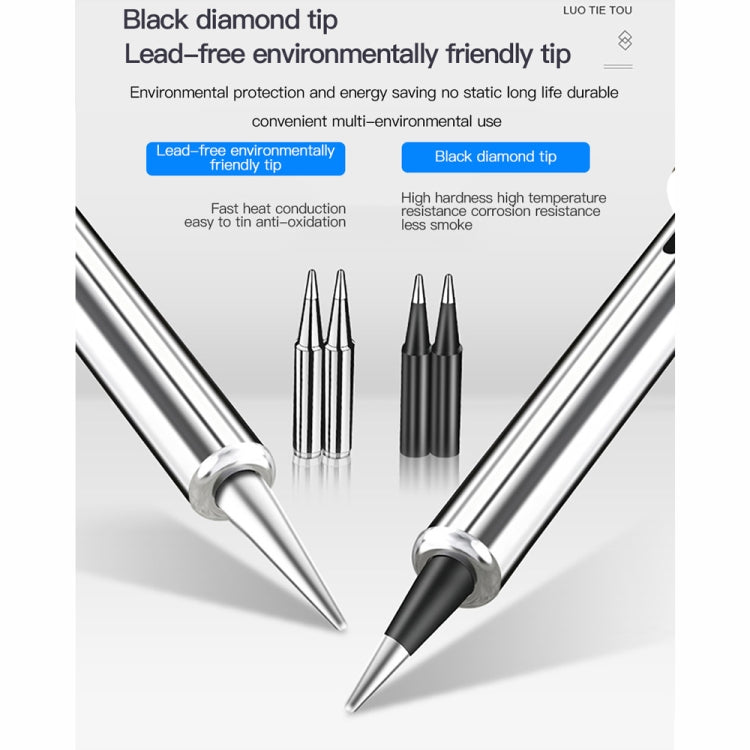 10pcs/ Set 80W Internal Heating Welding Digital Display Soldering Iron Temperature Adjustment Set, Model: Red US Plug - Electric Soldering Iron by PMc TechLife | Online Shopping South Africa | PMc TechLife | Buy Now Pay Later Mobicred