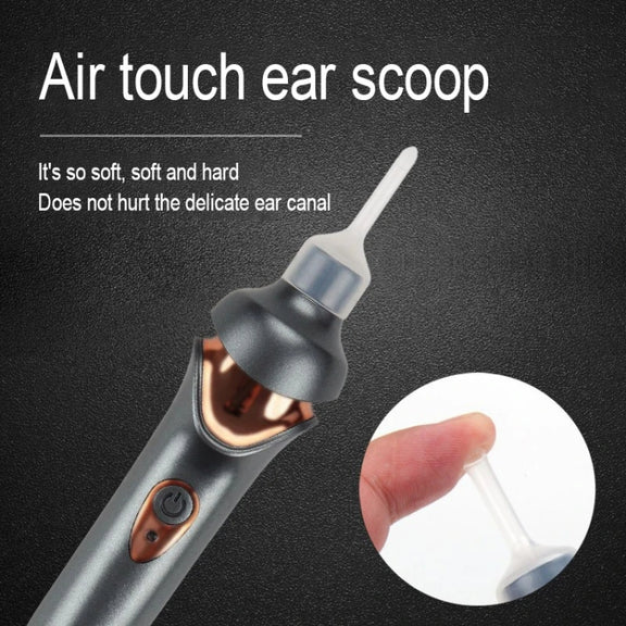 Luminous Upgraded LED Electric Ear Scoop Children Ear Cleaning Tool Set(White)