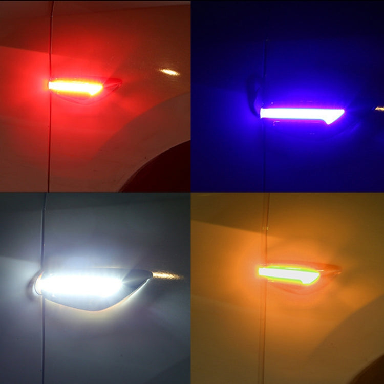 2pcs Car Fender Blade Dynamic Side Marker Lights 12V LED High Bright Daytime Running Lights(Red)