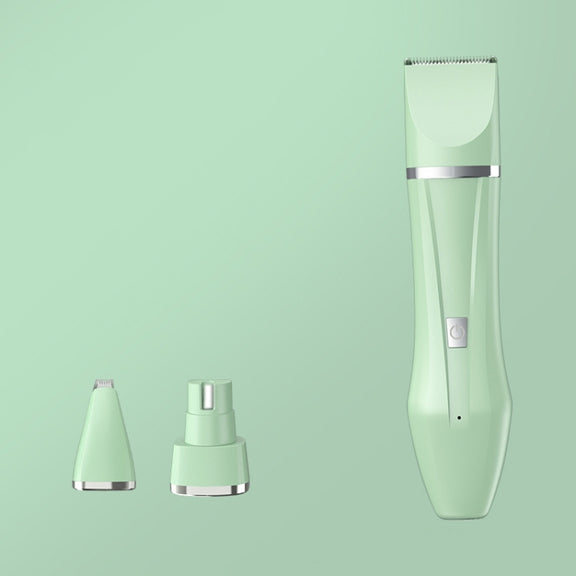 Multifunctional Pet Electric Shaver Cat And Dog Hair Clipper, Color: 3-in-1 Green