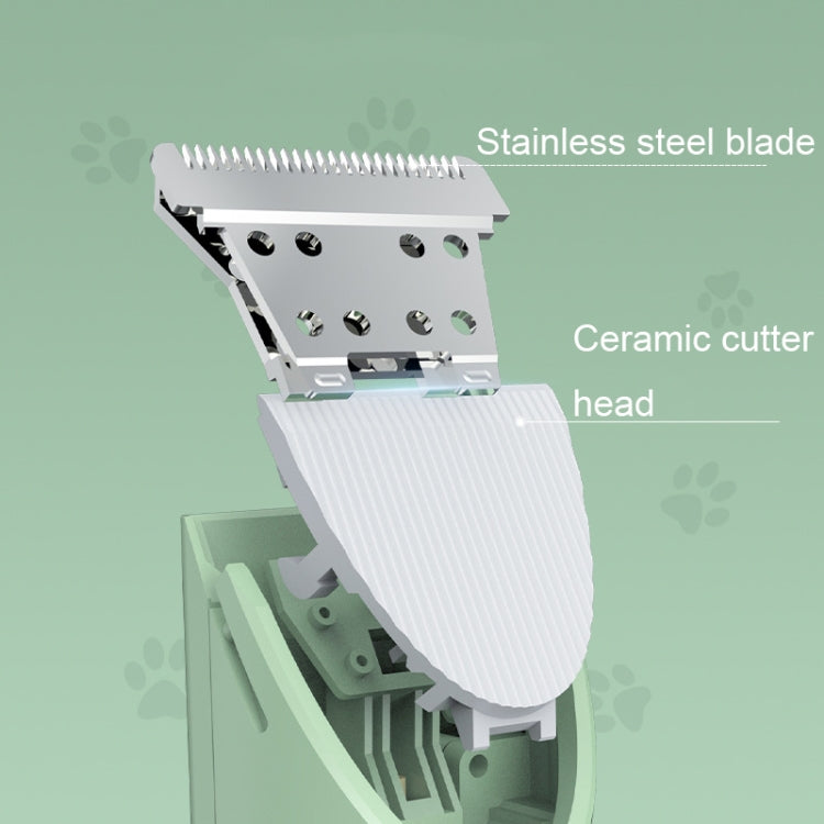 Multifunctional Pet Electric Shaver Cat And Dog Hair Clipper, Color: 4-in-1 Green