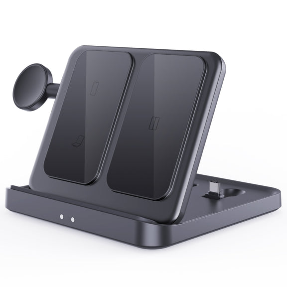 3 In 1 Wireless Charger For Samsung Galaxy Z Fold Mobile Phone Earphones & Smart Watches(Black)