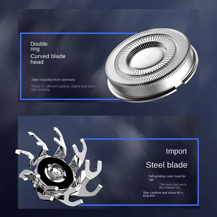 Double-head Mini Magnetic Shaver Portable Men Electric Shaver(Royal Blue) - Electric Shavers by PMC TechLife | Online Shopping South Africa | PMC TechLife | Buy Now Pay Later Mobicred