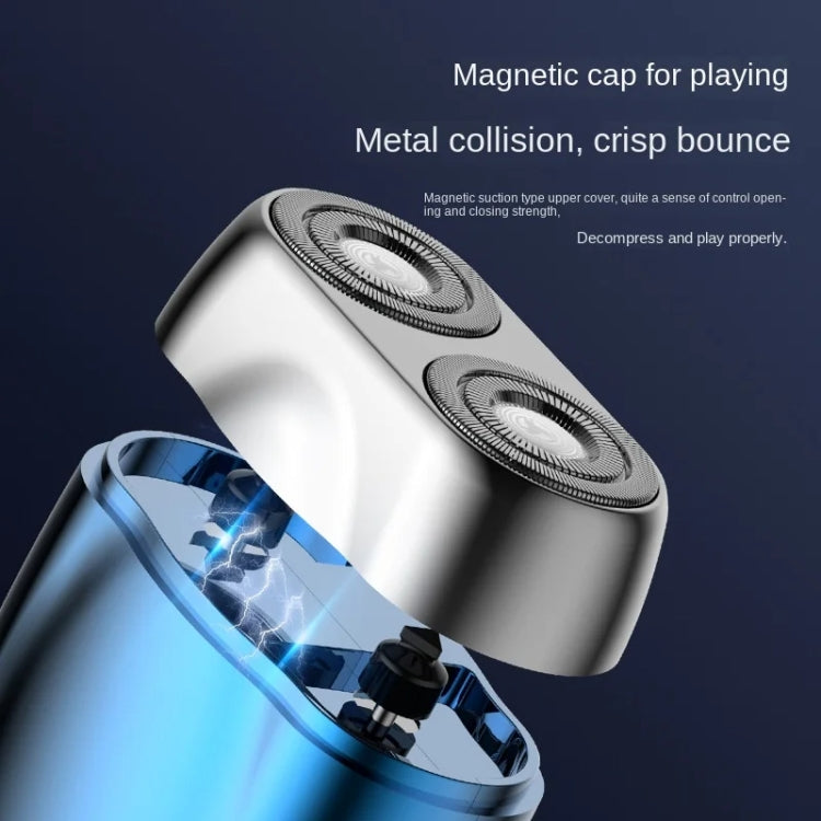 Double-head Mini Magnetic Shaver Portable Men Electric Shaver(Silver Black) - free shipping - PMC TechLife - Order now!