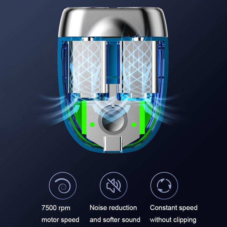 Double-head Mini Magnetic Shaver Portable Men Electric Shaver(Silver Black) - free shipping - PMC TechLife - Order now!