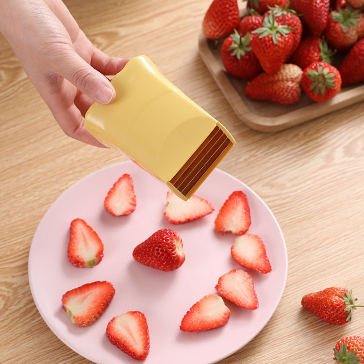 Cup Slicer Strawberry Grape Vegetable Slicing Tool Kitchen Gadget(Yellow)
