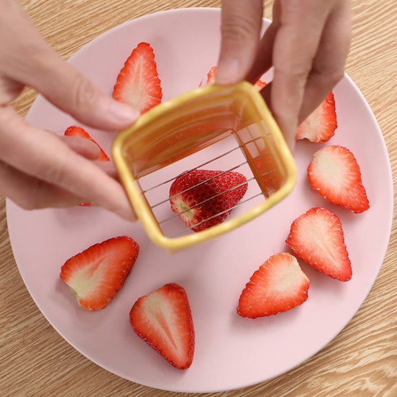 Cup Slicer Strawberry Grape Vegetable Slicing Tool Kitchen Gadget(Dark Blue)
