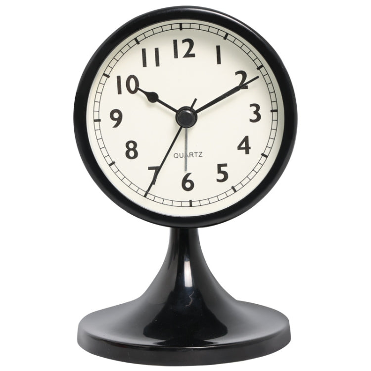 Metal Retro Silent Table Alarm Clock Student Bedside Clock With Night Light(Black) - free shipping - PMc TechLife - Order now!