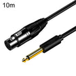 JINGHUA 6.5 Male To Female XLR Audio Cable 6.35 Three Core Balanced Microphone Mixer, Size: 10m(Black) - Microphone Audio Cable & Connector by JINGHUA | Online Shopping South Africa | PMC TechLife | Buy Now Pay Later Mobicred