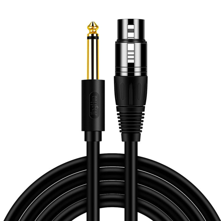 JINGHUA 6.5 Male To Female XLR Audio Cable 6.35 Three Core Balanced Microphone Mixer, Size: 10m(Black) - Microphone Audio Cable & Connector by JINGHUA | Online Shopping South Africa | PMC TechLife | Buy Now Pay Later Mobicred