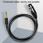 JINGHUA 6.5 Male To Female XLR Audio Cable 6.35 Three Core Balanced Microphone Mixer, Size: 10m(Black)