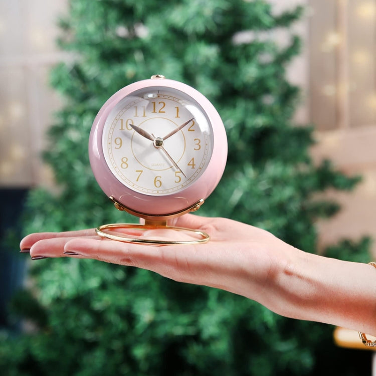 Round Metal Clock Silent Children Electronic Alarm Clock with Light(Purple) - Novelty Clock by PMc TechLife | Online Shopping South Africa | PMc TechLife | Buy Now Pay Later Mobicred