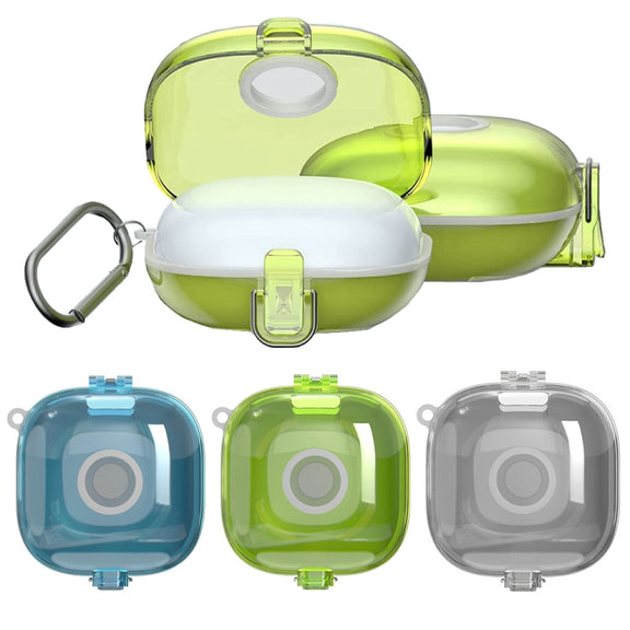 For Beats Fit Pro Transparent PC Hard Shell Earphone Protective Case with Lanyard(Transparent Blue)