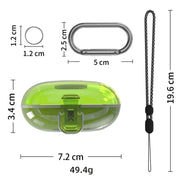 For Beats Fit Pro Transparent PC Hard Shell Earphone Protective Case with Lanyard(Transparent Yellow)