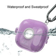 For Beats Fit Pro Transparent PC Hard Shell Earphone Protective Case with Lanyard(Transparent Blue)