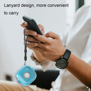 For Beats Fit Pro Transparent PC Hard Shell Earphone Protective Case with Lanyard(Transparent Blue)