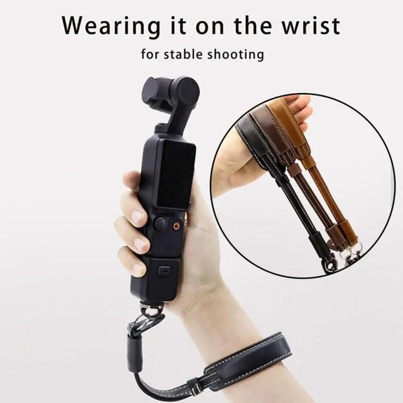 Camera Gimbal Hand Strap Handheld Stabilizer Accessories Wrist Strap For DJI OSMO Pocket 3 / OM 3 / OM 4 / OM 5 / OM 6(Coffee Color)