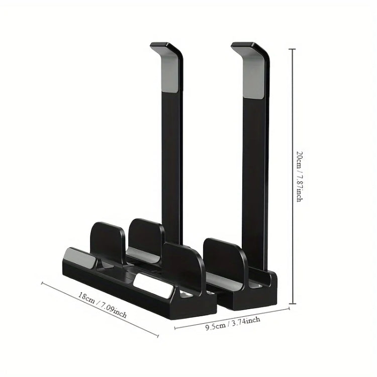 Dual-Purpose Laptop Vertical Stand Storage Rack Desktop Heightening Cooling Base(White)