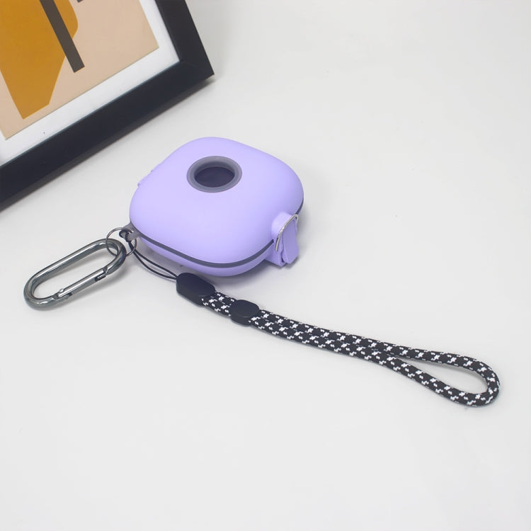 For Beats Fit Pro Switch Type Anti-fall Earphone Protective Case with Buckle Lanyard(Purple) - Other Case by PMC Jewellery | Online Shopping South Africa | PMC Jewellery | Buy Now Pay Later Mobicred