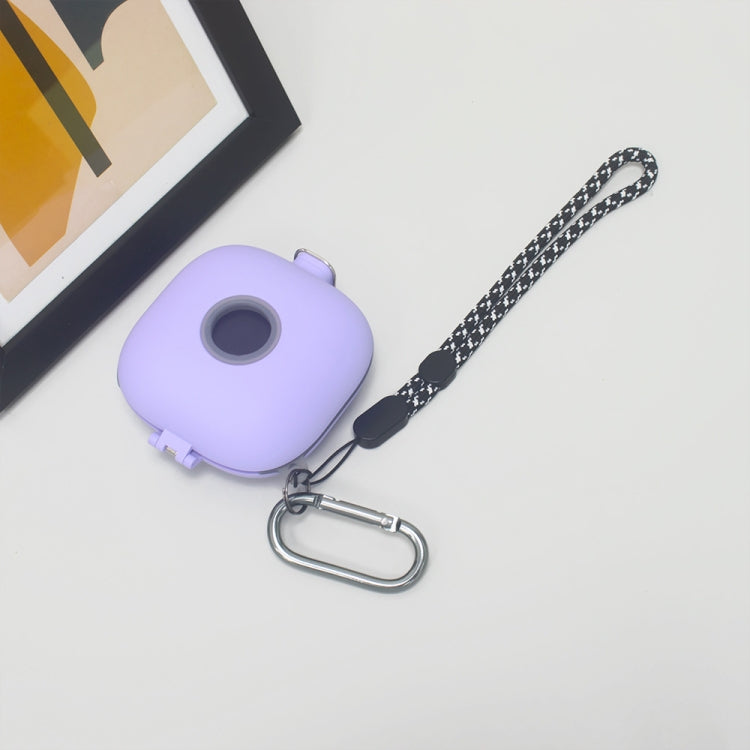 For Beats Fit Pro Switch Type Anti-fall Earphone Protective Case with Buckle Lanyard(Purple) - Other Case by PMC Jewellery | Online Shopping South Africa | PMC Jewellery | Buy Now Pay Later Mobicred