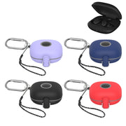 For Beats Fit Pro Switch Type Anti-fall Earphone Protective Case with Buckle Lanyard(Purple)